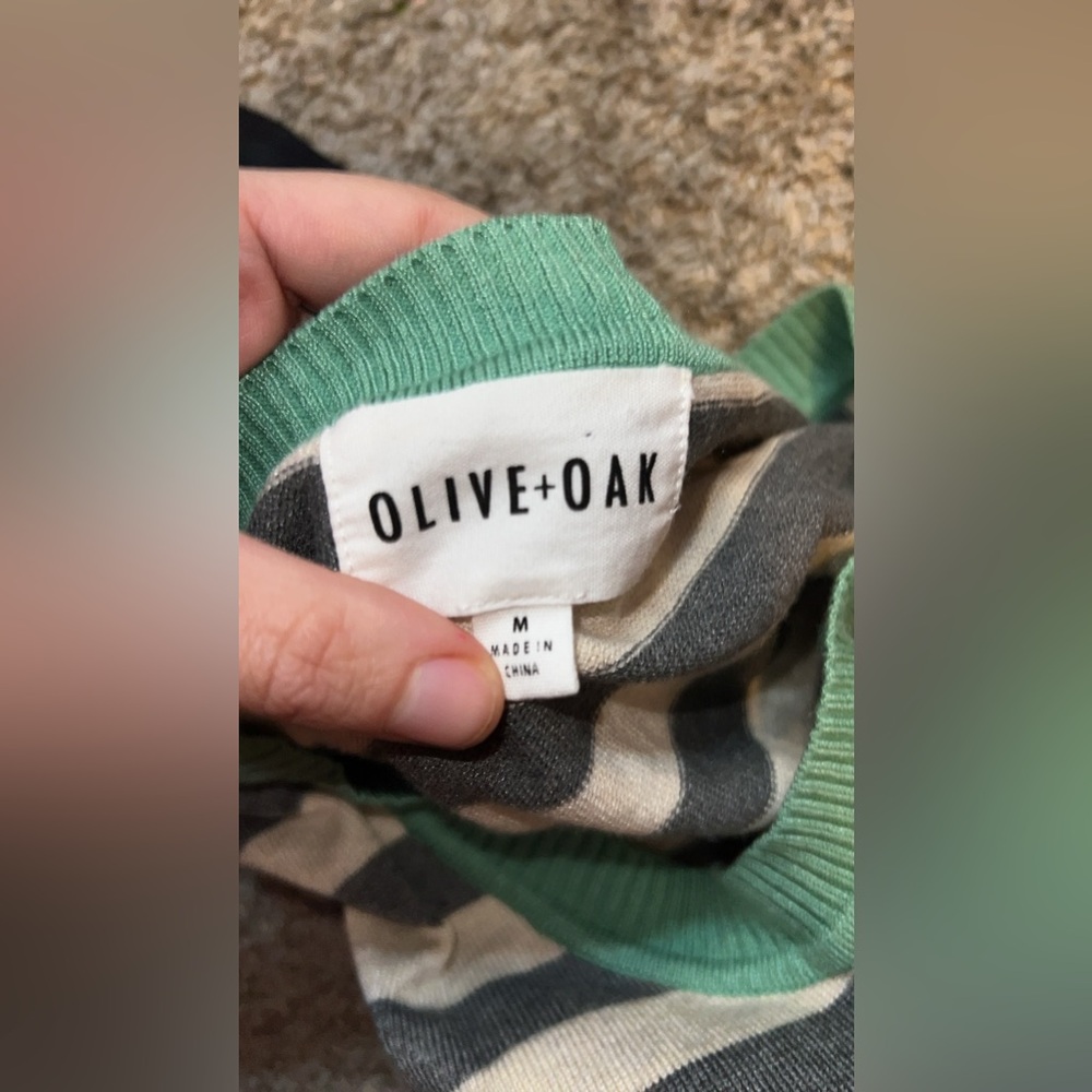 Olive & Oak Maryanne Striped Pullover Sweater Size Medium - Picture 5 of 6